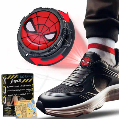 Automatic Rotating Elastic Shoelaces for Kids, Spider man , No Tie Shoelaces for Boys and Girls - Asfour store