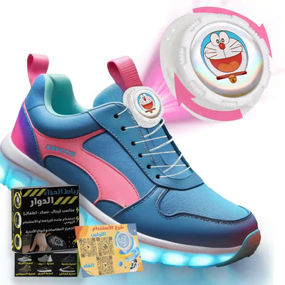 Automatic Rotating Elastic Shoelaces for Kids,Fun and Safe Easy No Tie Shoelaces for Boys and Girls - Asfour store